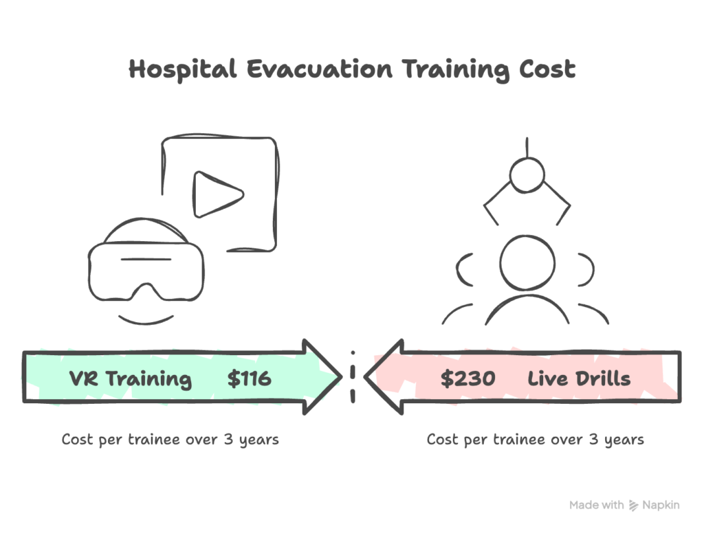 Cost Comparison of VR training vs traditional training